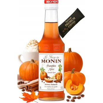Sirup SADA Ochucený sirup do kávy MONIN PUMPKIN SPICE DÝNĚ KOŘENĚNÁ + KÁVA