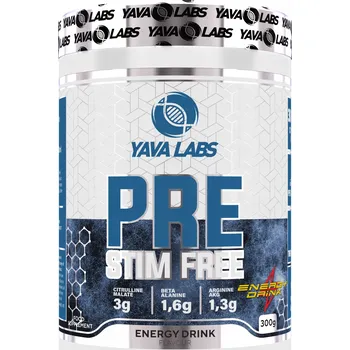 Anabolizér YAVA LABS Předtréninkový přípravek Pre Workout Non Stim Bez Kofeinu 300g Energetický nápoj