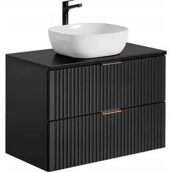 Koupelnový nábytek Koupelnová skříňka a závěsný sloupek, sada s umyvadlem, 3 barvy úchytek