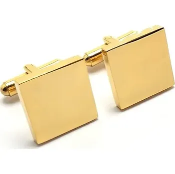 Manžetový knoflíček Manžetové knoflíčky - hranaté, zlaté (2ks/bal)