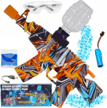 Dětská zbraň PISTOLE NA GELOVÉ KULIČKY VODNÍ AUTOMAT PUŠKA VELKÁ SADA PŘÍSLUŠENSTVÍ