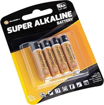 Článková baterie GoGEN SUPER ALKALINE AAA, LR03, blistr 4ks (GOGR03ALKALINE4)