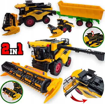 autíčko KOMBAJN New Holland OBILNÍ VELKÝ TRAKTOR POHYBLIVÉ PRVKY PŘÍVĚS, POHON