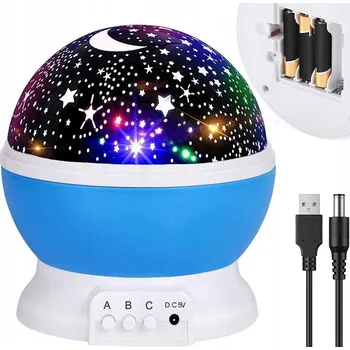 Dětské svítidlo Projektor noční lampička Eddcom modrá