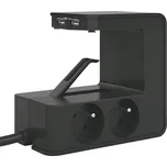 Legrand 4x zásuvka, USB, 1,5m (L050412) černý