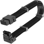 AKASA G-Nexus PX16, 90° 12VHPWR Extension Cable, 12+4P male na 12+4P female, 30cm (AK-CBPW32-30BK) černý