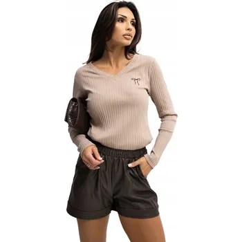 Dámská halenka Halenka RV-BZ-A1056.11 tmavě béžová S/M