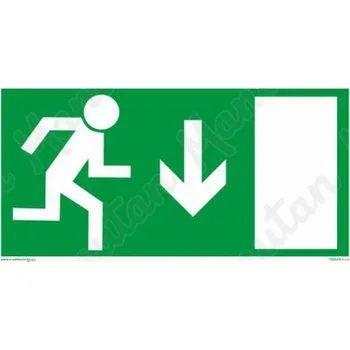 Únikový východ, samolepka 400 x 200 x 0,4 mm, fotoluminiscenční