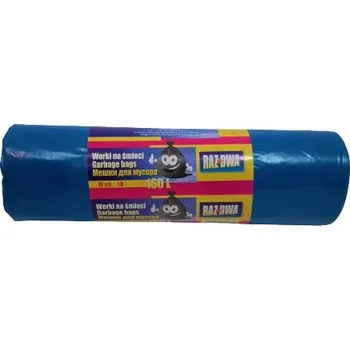 Pytle na odpadky Univerzální pytle na odpad Raz Dwa Pytle na odpad LDPE silné modré 160l 10 ks