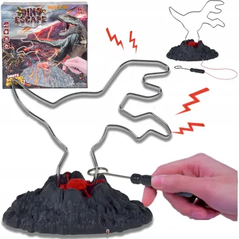 Dřevěná hračka DOVEDNOSTNÍ HRA LABYRINT PRO DĚTI NA BATERIE - ROZVÍJÍ TRPĚLIVOST