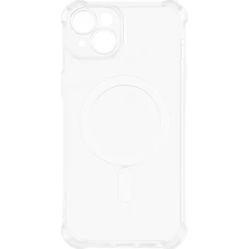 MagSafe silikonový kryt pro iPhone 14 Plus - Průhledný