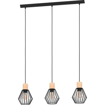 Průmyslové svítidlo Eglo Palmorla (43378) černé/dřevo