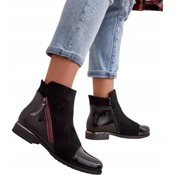 Dámská zimní obuv ČERNÉ DÁMSKÉ KOTNÍKOVÉ BOTY MIZOOL 38