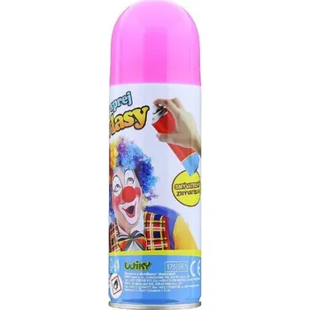 Karnevalový doplněk WIKY Párty sprej na paruky žlutý Barva: Růžová