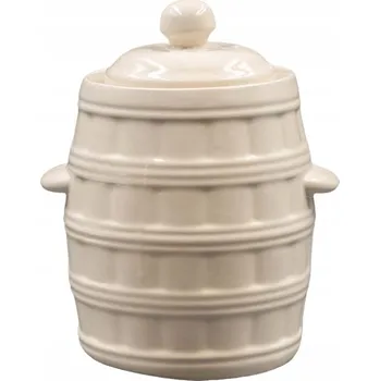 Hrnec Kameninový soudek k nakládání zelí a okurek s víkem KRYSTYNKA 3,2 l