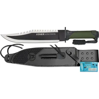 Bojový nůž K25 Nůž s pevnou čepelí STORM s koženým pouzdrem + Doprava zdarma na další nákup