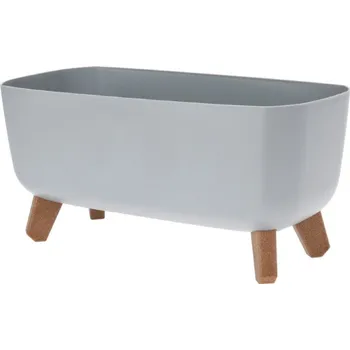 Květináč EXCELLENT HOUSEWARE Květináč na nožkách 39x19,5x22 cm šedý KO-Y89300080sedy