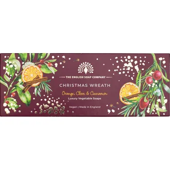 Mýdlo English Soap Company Christmas Wreath Sada tuhých mýdel 3 x 100 g