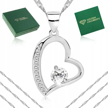 Náhrdelník STŘÍBRNÝ NÁHRDELNÍK SRDCE RYZOST 925 DÁREK PRO ŽENU, MAMINKU, MANŽELKU + VĚNOVÁNÍ