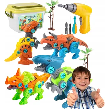 ostatní stavebnice SADA DINOSAURŮ STAVEBNICE K SESTAVENÍ SE ŠROUBOVÁKEM A AKU ŠROUBOVÁKEM