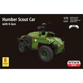 Plastikový model Attack Hobby Kits 1/72 Humber Scout Car with K-Gun (PROFI version)