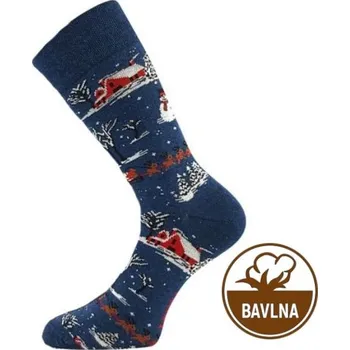 Pánské oblečení LONKA Ponožky slabé vánoční DAMER obrázkové s KRAJINOU Velikosti ponožek: 39-42