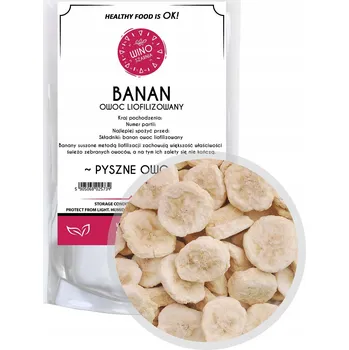 Sušená potravina Lyofilizovaný banán v plátcích - lahodné ovoce sušené mrazem - 50 g