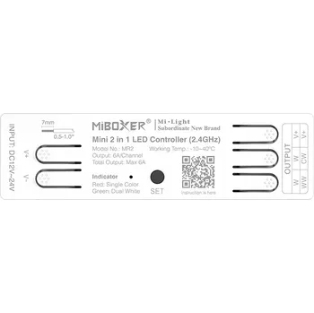 Příslušenství pro LED osvětlení MiBoxer Miniaturní LED ovladač 2 v 1 (2.4GHz) CCT max. 6A
