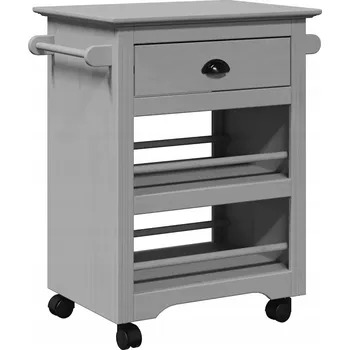 Servírovací stolek KUCHYŇSKÝ VOZÍK BODO ŠEDÝ 67,5X45X80CM