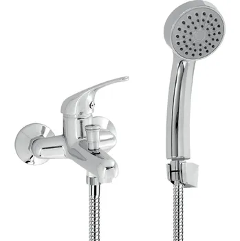 Vodovodní baterie Novaservis Titania Iris Baterie vanová nástěnná rozteč 100 mm, s příslušenstvím, chrom, 92024,0