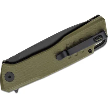 kapesní nůž PFB02GRDW Petrified Fish PFB02 Loco Black Stonewashed D2 Green G10