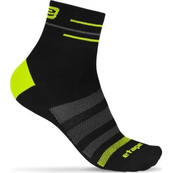 Pánské ponožky cyklistické ponožky ETAPE Sox - Černá/žlutá fluo, XL (44-47)
