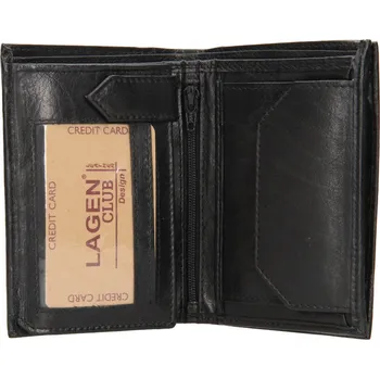 Peněženka Lagen Pánská kožená peněženka V-2105 černá