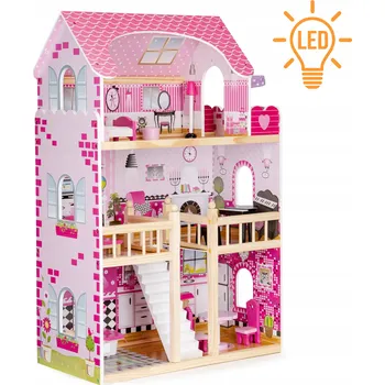 Domeček pro panenku Domeček pro panenky Ecotoys dřevěný 90 cm