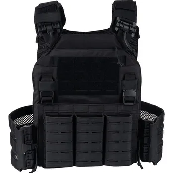 101INC Vesta QR nosič plátů lasercut ČERNÁ