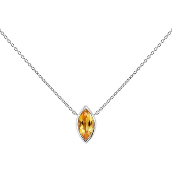 Náhrdelník Casta Golden Citrine - stříbrný náhrdelník se žlutým citrínem