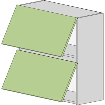 Kuchyňská linka Slevadoma Horní skříňka NS-70-VO Barva dvířek: bílá, Barva korpusu: wenge