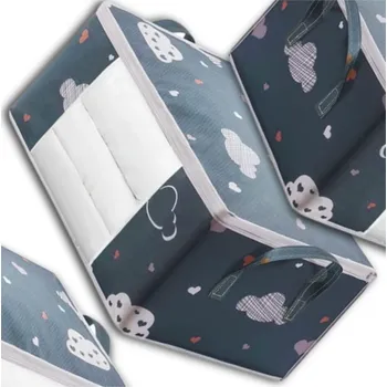 Organizér oblečení Camerazar Organizérová taška na oblečení a lůžkoviny tmavě modrá