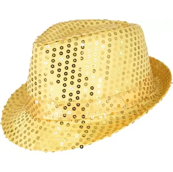 Klobouk Klobouk zlatý s flitry