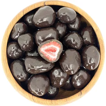 Sušené ovoce Zdravoslav Mrazem sušené jahody v hořké čokoládě 500 g