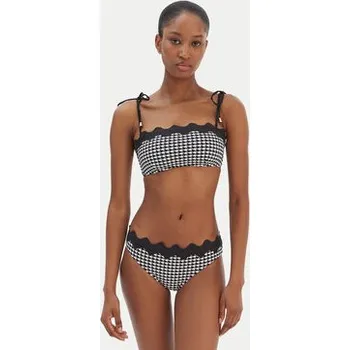 Dámské plavky Seafolly Spodní část bikin Gia Check Ric Rac 40711-282 Černá 16