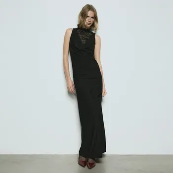 Dámské šaty Reserved - Maxi šaty s krajkou - černý - 140IV-99X - 140IV-99X-M