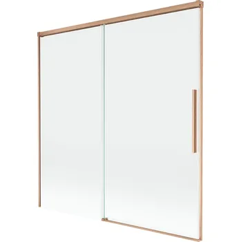 Vanová zástěna Mexen Rox 2-křídlá posuvná vanová zástěna 160 x 150 cm, průhledná, kartáčovaná měď - 8C9-160-001-65-00