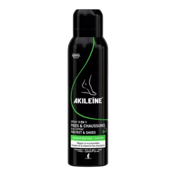 Péče o nohy Sprej na nohy a boty proti zápachu 3 v 1, Akileine Black - 150 ml