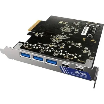 Stolní počítač AKASA 10Gbps USB 3.2 Gen 2 Type-C and Type-A to PCIe (AK-PCCU3-09) černý/ocel