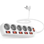 Connect IT 5 zásuvek, 2 m (CES-1100-WH) bílý