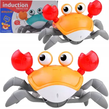 Hračka pro nejmenší KRAB HRAČKA CHODÍTKO PRO DĚTI LEZOUCÍ UTEKAJÍCÍ FUNKCE