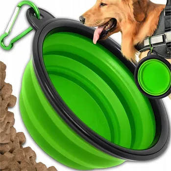 Miska pro psa Sklenice se stojanem MatMay zelená 4 l