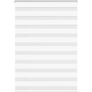 vidaXL Zebra roleta bílá 115x100 cm šířka látky 110,9 cm polyester