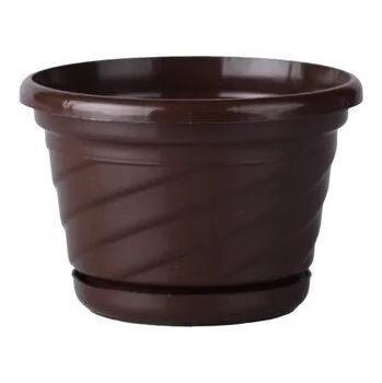 Květináč Květináč s miskou Malaga 150x105 mm hnědá